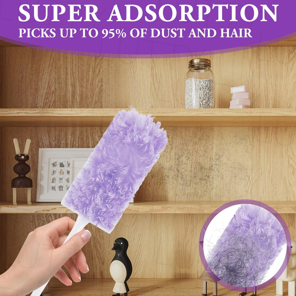 60 Count 360° Heavy Duty Duster Refills Compatible with Swiffer Purple