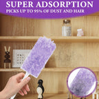 60 Count 360° Heavy Duty Duster Refills Compatible with Swiffer Purple