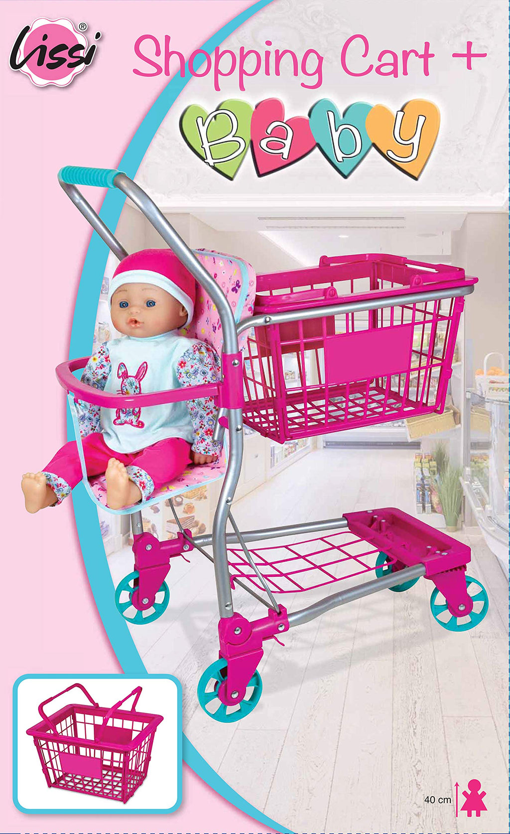 Lissi Shopping Cart with 16" Baby Doll