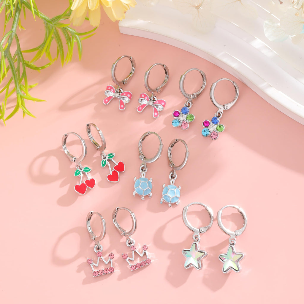 16 Pairs Hypoallergenic Earrings for Little Girls Teens Kids