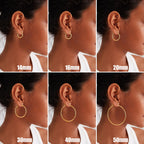 Gacimy 3 Pairs Gold Plated Hoop Earrings Set for Women, 14/16/20MM