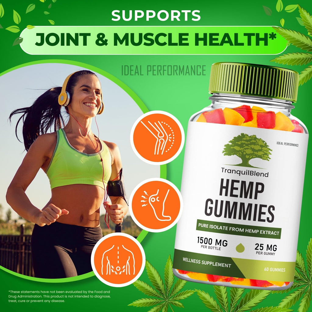 Tranquil Blend Gummies Hemp, Tranquil Blend Hemp Gummies with Hemp Seeds Organic Extract, TranquilBlend Extra Strength Health and Wellness Support, Advanced Formula with Hemp Oil Reviews (2 Pack)