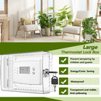 6 PCS Thermostat Lock Box with Key, Large Thermostat Cover with Lock for Thermostat on Wall, AC Control Lock Box Cover with Key, Air Conditioner Lockbox Fits Thermostats 5" H x 6" W or Smaller