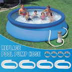 Pool Hoses for Above Ground Pools,1.25 x 59 Inch Pool Filter Hose,Compatible with Intex Filter Pump 607,637 With 8 Metal Clamps (4 Pack)(4)