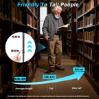 MOODIC Tall Men's Walking Cane 42.52 in. Extra Long Walking Canes Easy to Travel is Suit for Big People Over 5 Feet 9 Inches (Black)