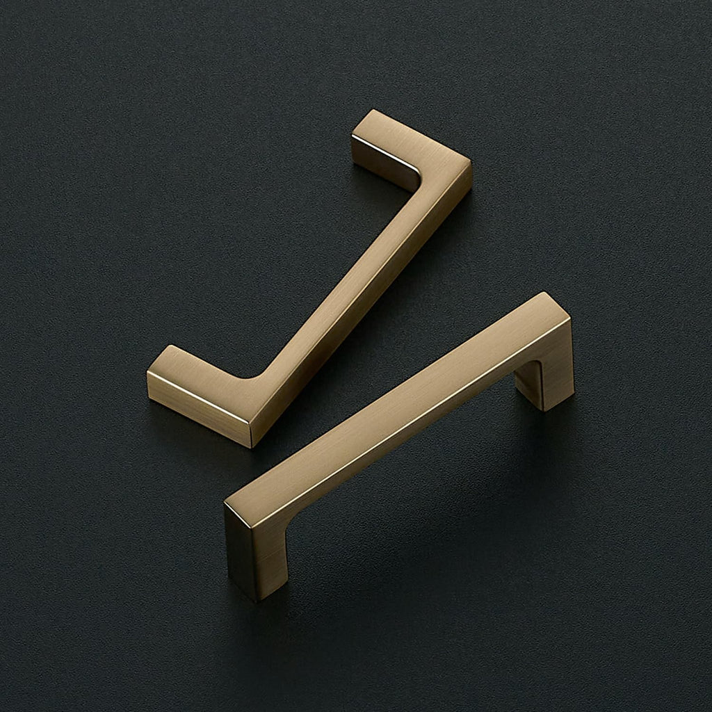 Ravinte 30 Pack Solid 3 Inch Square Cabinet Handles - Champagne Bronze Pulls for Drawers and Kitchen Cabinets - Hardware