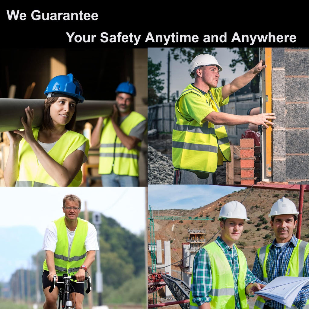 Lavori-AK Black Safety Vests 20 Pack - Reflective High Visibility Construction ANSI Class 2 Work Vests for Men,Woman,Hi Vis Mesh and Neon Silver Strip