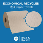 Georgia-Pacific Pacific Blue Basic Recycled Hardwound Paper Towel Rolls by GP PRO (Georgia-Pacific); Brown; 26301; 800 Feet Per Roll; 6 Rolls Per Case