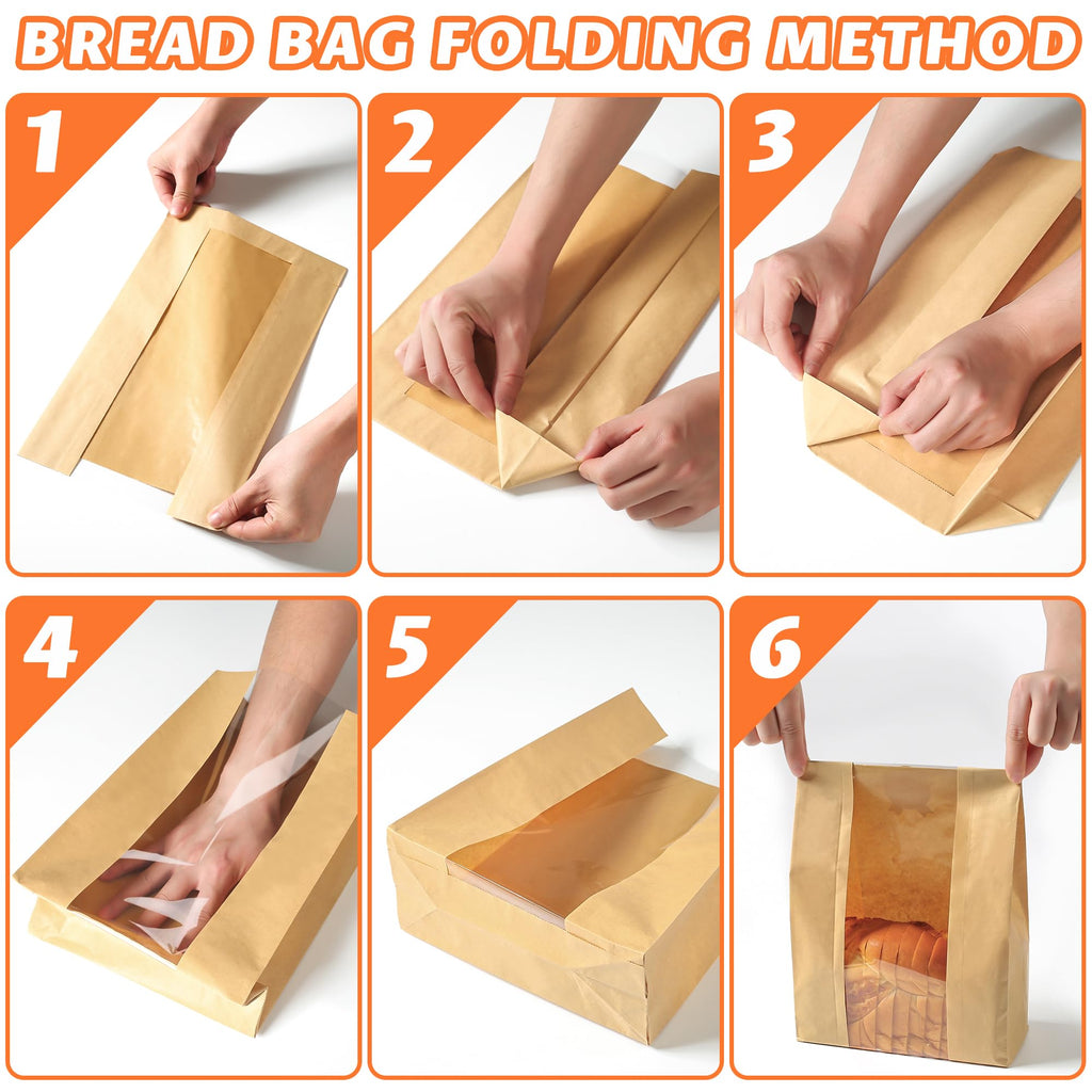 50 Pcs Bread Bags for Homemade Bread 50% Thicker With Window Sourdough Bags