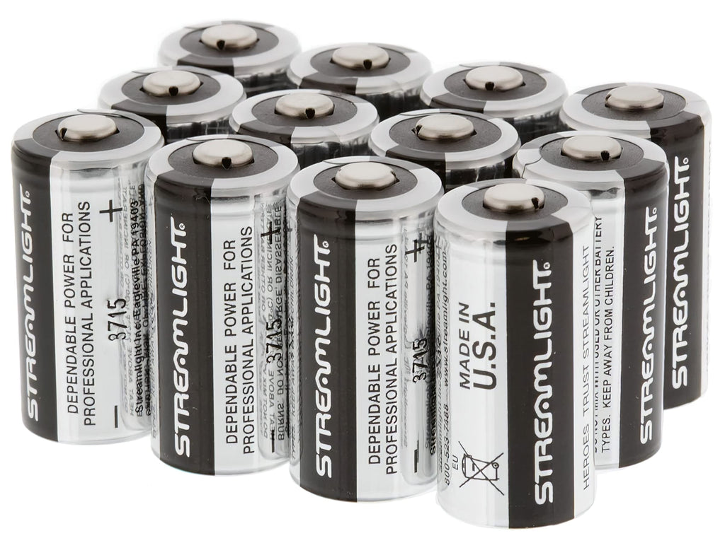 Streamlight 85177 CR123A Lithium Batteries, 3 V, 12 Count