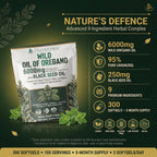 PURETREX Wild Oil of Oregano 6000mg with Black Seed, Turmeric & Ginger – 300 Softgels | 95% Carvacrol & Thymoquinone | Immune, Gut & Respiratory Support | High-Potency Herbal Complex – Vegan & Non-GMO
