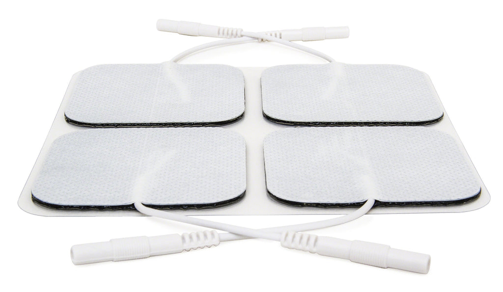 reserv 2" x 2" Premium Re-Usable Self Adhesive Electrode Pads for TENS/EMS Unit, Fabric Backed Pads with Premium Gel (Latex Free) (1 Pack (40 electrodes)