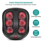Nekteck Foot Massager with Heat, Shiatsu Heated Electric Kneading Foot Massager Machine for Neuropathy, Plantar Fasciitis, Feet Massage for Pain Relief, Circulation, Ideal Gifts for Man Woman Her Him