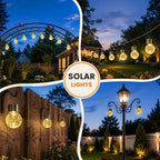 GIGALUMI Solar Lights Outdoor Hanging Lantern Garden Decor for Outside 12Pc