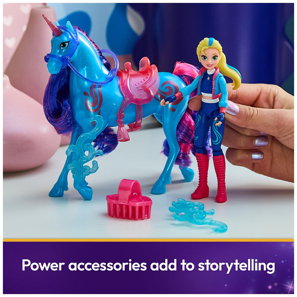 Unicorn Academy, Isabel & River Power of Friendship Set with Translucent Saddle & 2 Power Accessories, Dolls & Unicorn Toys for Girls Ages 4 and up