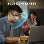 SKYWAY Reading Glasses Lighted Rechargeable Magnifying LED Readers with Lights Eyewear Clear Vision Unisex（1.5X）