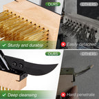 Walensee 66.5in Adjustable 3-in-1 Crack Weeder & Moss Remover Brush Tool
