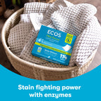 ECOS Laundry Detergent Sheets Vegan, No Plastic Jug, No Mess & Liquid Free - Hypoallergenic, Plant Powered Laundry Detergent Sheet – Free and Clear - 114 Count (Pack of 1)