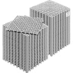 VEVOR Interlocking Tile 55PCS, Drainage Tiles 12" x 12" Splicing, Soft PVC Interlocking Drainage Floor Tiles, Non-Slip Drainage Holes for Restroom, Bathroom, Kitchen, Pool, Wet Areas, Grey