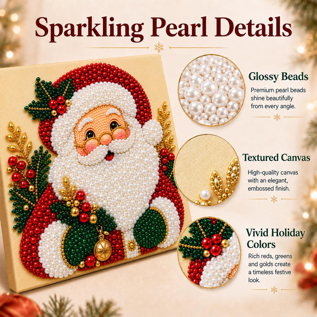 Diamond and Pearl Art Kits for Adults, Christmas Decorations, Framed Decor