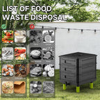 TOP XIAN 3-Layer Worm Composter, 50L Worm Compost Bin for Outdoor Worm Farm