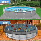 24 Feet Round Leaf Net Cover for Above Ground Pool, Winter Cover Mesh Cover with 16 Pcs Large Metal Clips，Pool Safety Net Fits 24FT Above Ground Pools, Keeps Leaves Out of Your Pool （Black）