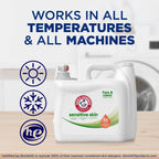 ARM & HAMMER Sensitive Skin Free & Clear, 140 Loads Liquid Laundry Detergent, 140 Fl oz
