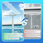 Pool Fountain for Above and In-Ground Pools, Dual Spray Waterfall Sprinkler Fountain, Above Ground Pool Accessories, Adjustable Waterfall Cooling and Relaxation