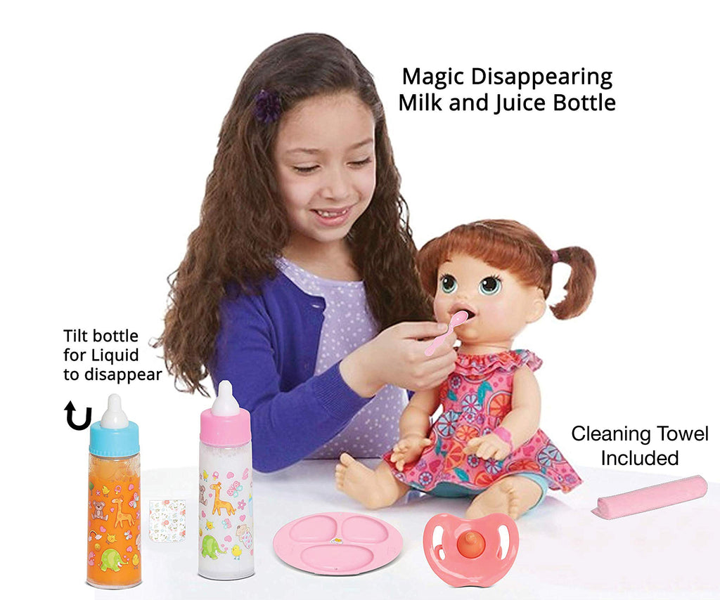 fash n kolor My Sweet Baby Disappearing Doll Feeding Set | Baby Care 6 Piece Doll Feeding Set (13 Pc Set)