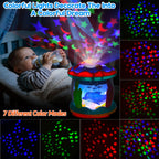 Tsomtto Toddler Toys Ocean Projector Rotating Musical Learning Toys