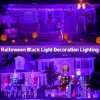 CREPOW Rechargeable LED Black Light, Battery Powered Portable Blacklight, 400nm LED Flood Light Black Lights, Neon Glow Party, Blacklight Catfishing, Halloween, Glow in The Dark Decoration 2 Pack
