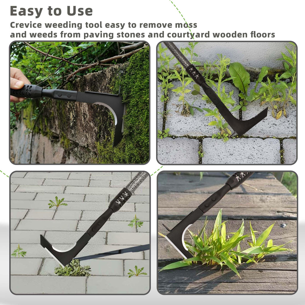 KLDOLLAR Crack Weeder, Long Handle Crevice Weeding Tool, 48" Weeder Tool