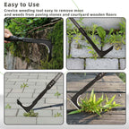 KLDOLLAR Crack Weeder, Long Handle Crevice Weeding Tool, 48" Weeder Tool