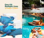 2 Pack Turtle Hot Tub Scum Absorber, Floating Scum Sponge for Spa Hot Tub – Oil Absorbing Hot Tub Scum Sponge with Mesh Cleaning Cloths, Essential Hot Tub Accessories to Help Keep Water Clear