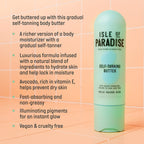 Isle of Paradise Self-Tanning Body Butter, Vegan, Cruelty Free Self-Tan Butter, 200ml