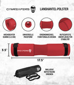 Gymreapers Barbell Squat Pad - Protective Bridge Pad For Hip Thrust, Squats, Lunges - Hip Support, Neck Protection For Bar (Red)