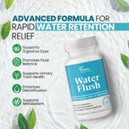 Diuretic Water Pills for Weight Control, 12 Active Ingredients (Green Tea, Cranberry & More), Instant Relief from Bloat & Swelling, Water Retention Pills for Women & Men - 60 Capsules