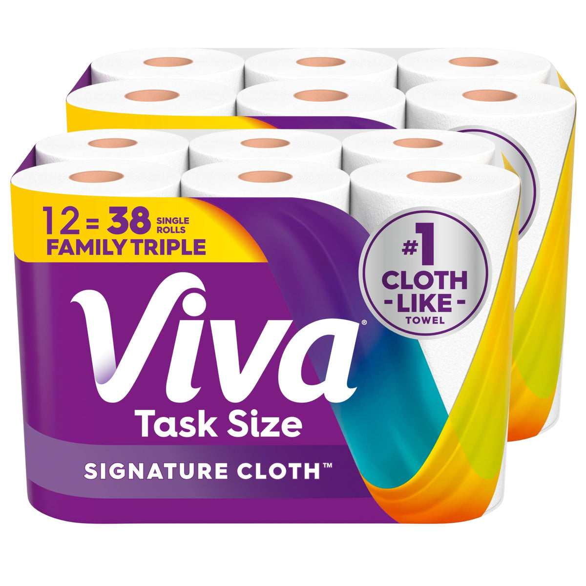 Viva Signature Cloth Paper Towels, 12 Family Triple, 141 Sheets per Roll