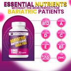Procare Health Bariatric Multivitamin with Iron Free (30 Fast Dissolving Veggie Capsule) - Bariatric Vitamins for Gastric Sleeve & Gastric Bypass, Bariatric Multivitamin Without Iron (1 Month Supply)*