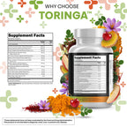 Turmeric Moringa Supplement | Ginger Boswellia Saffron - Supplement for Women and Men with Ceylon Cinnamon, Tart Cherry, Quercetin Garlic Nettle Holy Basil - 5Pack
