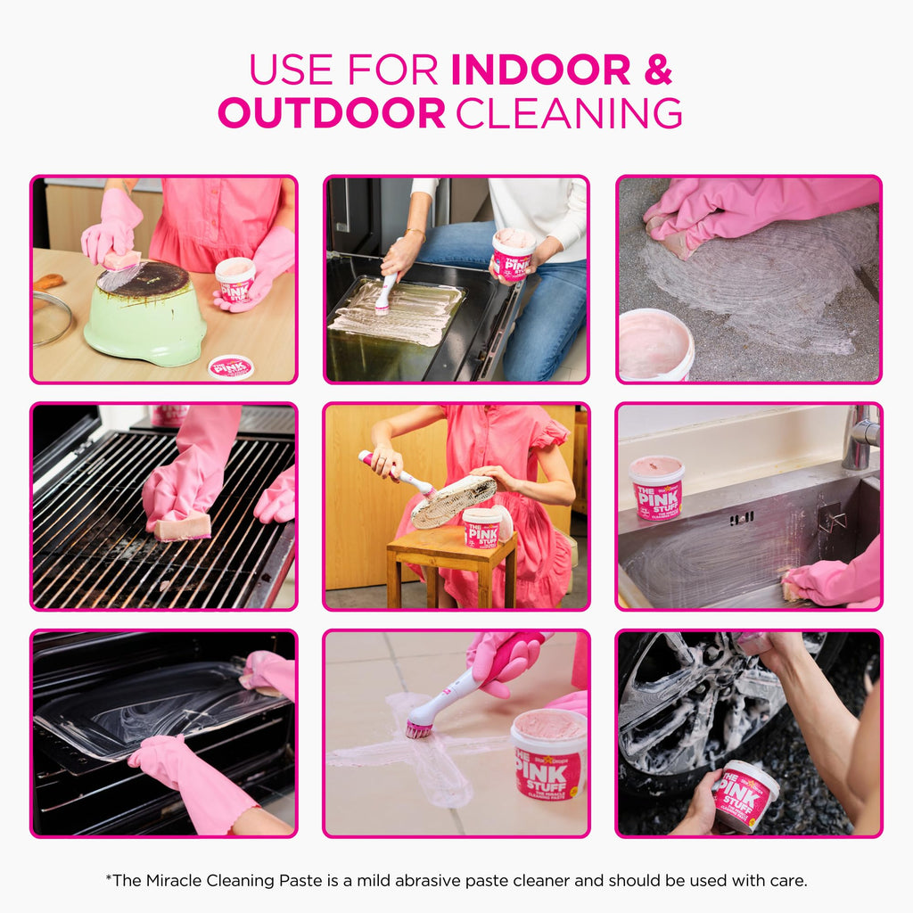 Stardrops The Pink Stuff Cleaning Paste 500g, Multi Purpose Cleaner for Kitchen, Bathroom, Tiles, Glass, Shower, Oven, Sink, Stainless Steel, Removes Grease, Grime & Stains