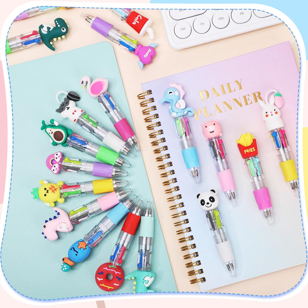 BESARME 48 Pack Multicolor Fun Pens, Halloween Goodie Bags Stuffer for Kids