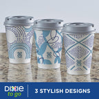 Dixie To Go Disposable Coffee Cups With Lids, 12 oz Paper Cups, 156 Ct