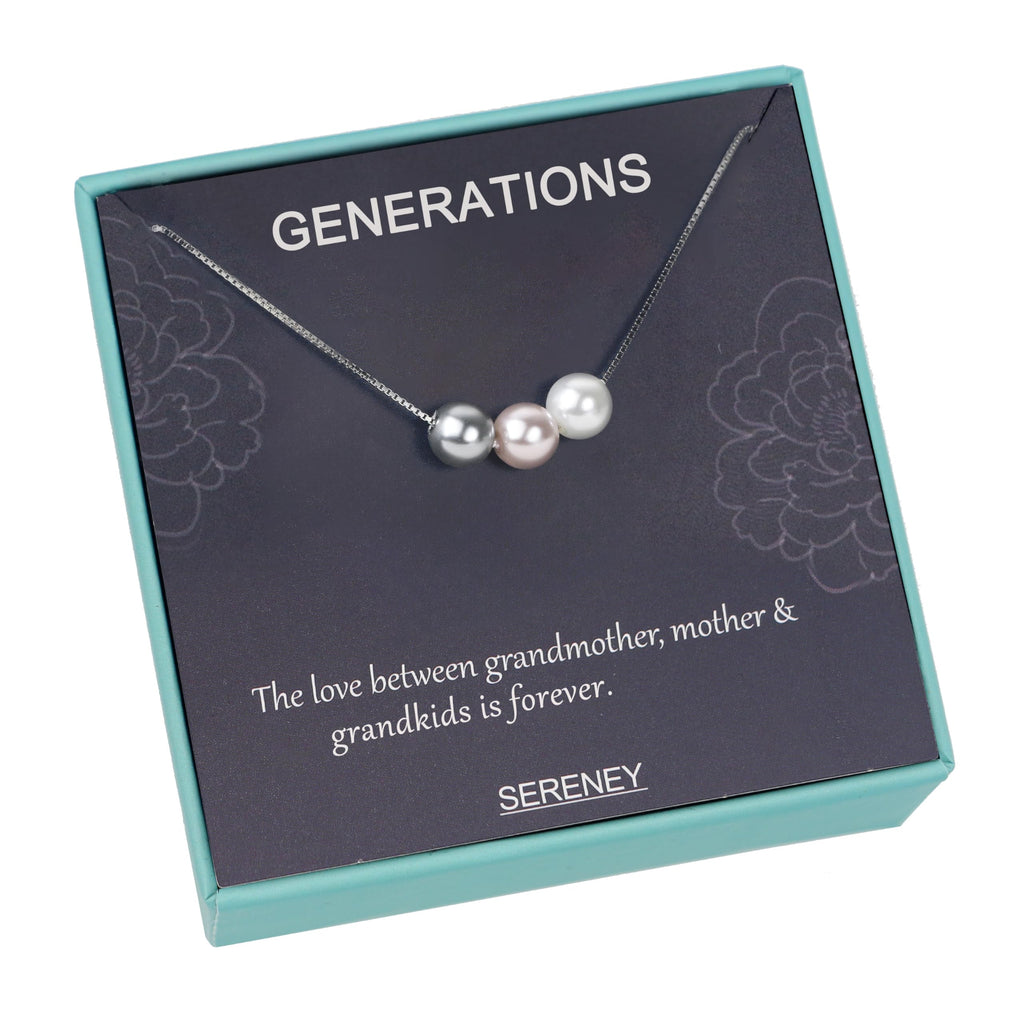 Sereney 925 Sterling Silver Grandma Necklace as Birthday Gifts for Grandma