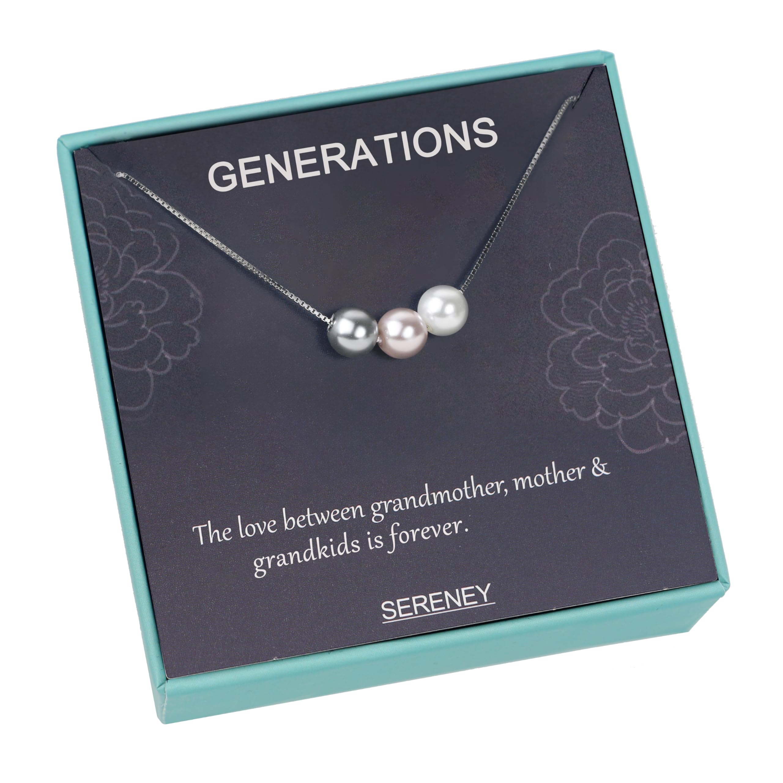 Sereney 925 Sterling Silver Grandma Necklace as Birthday Gifts for Grandma