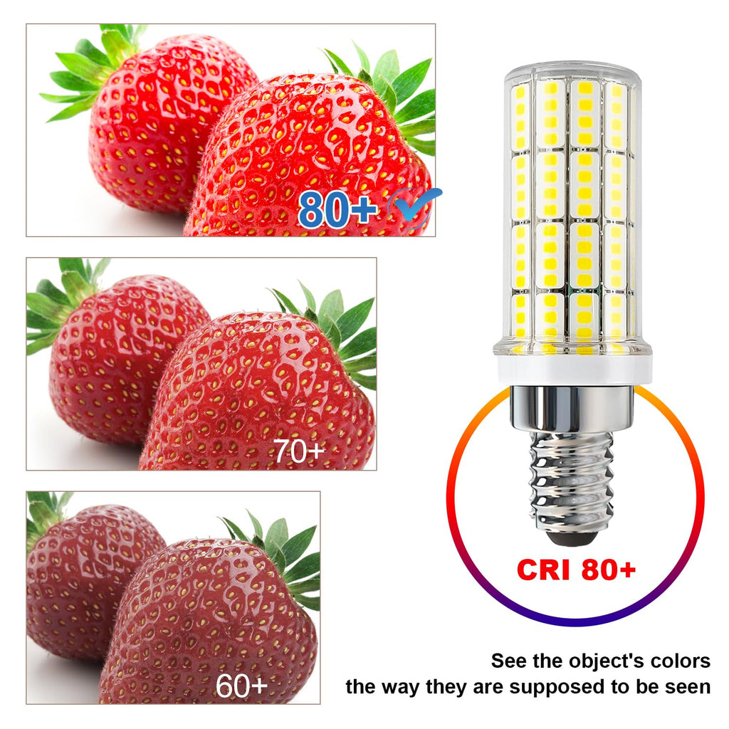 RIUVAO 4 Pack E12 Led Bulb 200w Equivalent Chandelier Light Bulbs Bright E12 LEDs Candelabra Bulb 5000k Daylight White 2500lm Led Light Bulb for Chandeliers, Ceiling Fan, Pendant, Wall sconces