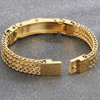 Klapgo Gold Bracelets for Men Stainless Steel Cuban Franco Link