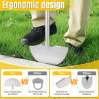 KYEEN-TOOLS Serrated Edger Lawn Tool - Half Moon Shovel with Softer T-Handle, Lawn Edger for Yard, Garden, Landscaping, Sidewalk, Cable Burial - Ergonomic Design, Rust-Proof, 38"