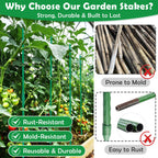 Tetutor 337 PCS Garden Stakes, Fiberglass Tomato Stakes, Garden Sticks