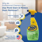 Commercial Mold Stain & Mildew Stain Remover, Quart Bottle, 12 Bt/Case